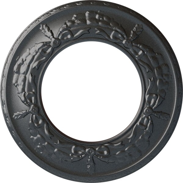 Ekena Millwork Salem Ceiling Medallion (Fits Canopies up to 7 1/8"), 13 1/4"OD x 7 1/8"ID x 7/8"P, Pewter CM13SAPES - main